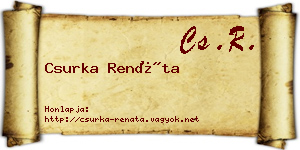 Csurka Renáta névjegykártya